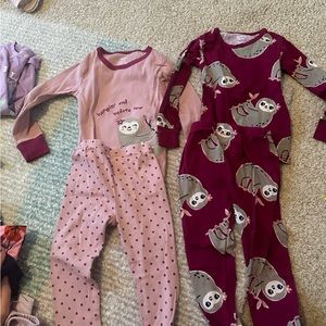 Brand new without tags! Carter’s long sleeve sloth pajamas! 2 sets